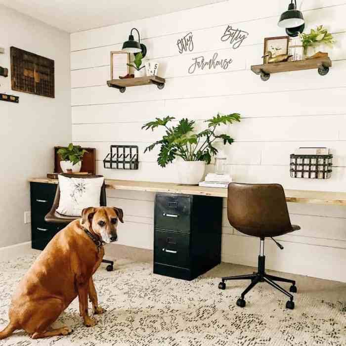 How to decorate a blank office wall