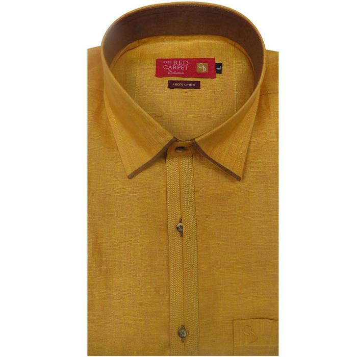 Mustard mens dress shirt