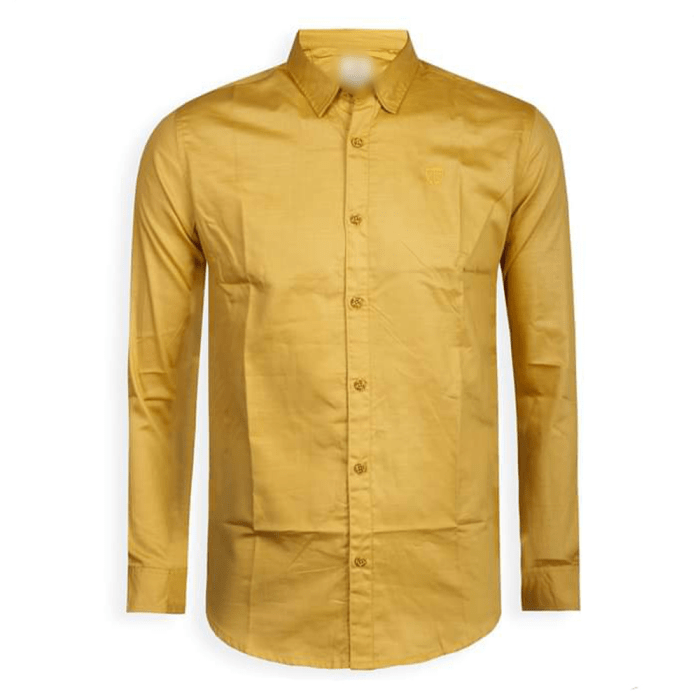 Mustard mens dress shirt