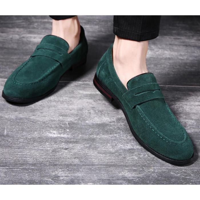 Mens green suede dress shoes