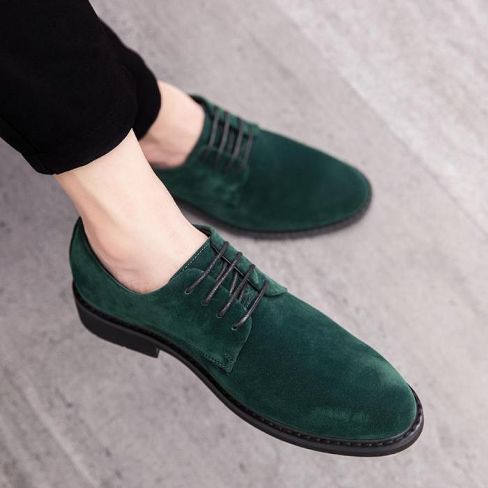 Mens green suede dress shoes