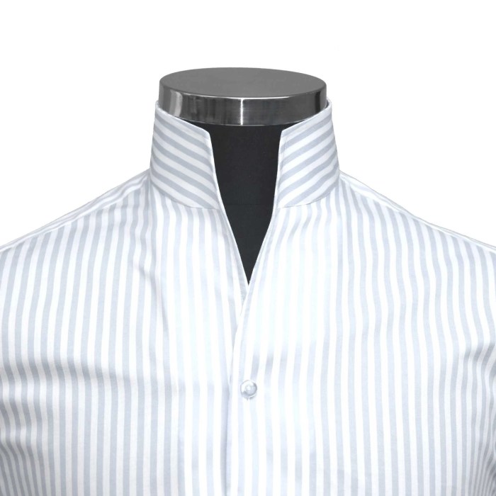 Victorian mens dress shirt high stand collar